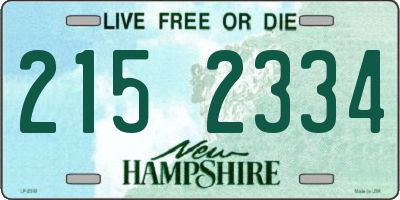 NH license plate 2152334