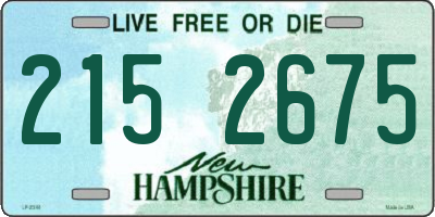 NH license plate 2152675
