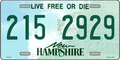 NH license plate 2152929