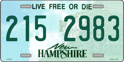 NH license plate 2152983