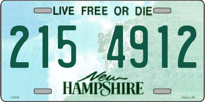 NH license plate 2154912