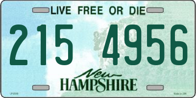 NH license plate 2154956