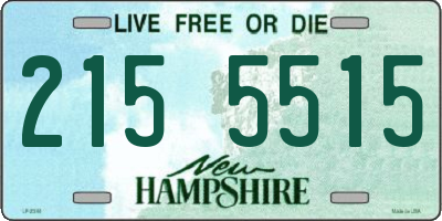 NH license plate 2155515