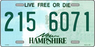 NH license plate 2156071