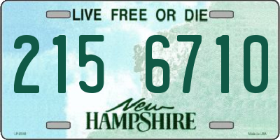 NH license plate 2156710
