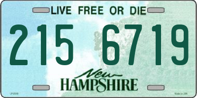 NH license plate 2156719