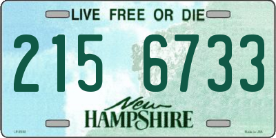 NH license plate 2156733