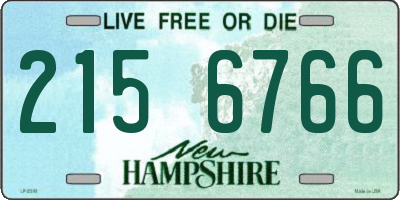 NH license plate 2156766