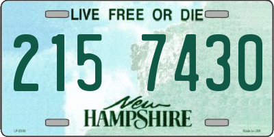 NH license plate 2157430