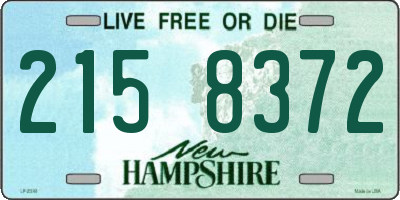 NH license plate 2158372