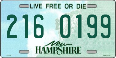 NH license plate 2160199