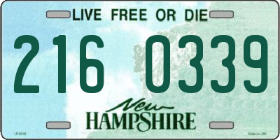 NH license plate 2160339