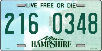 NH license plate 2160348