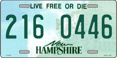 NH license plate 2160446