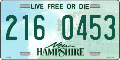 NH license plate 2160453