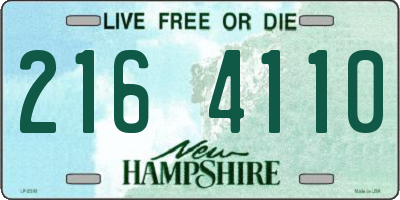 NH license plate 2164110