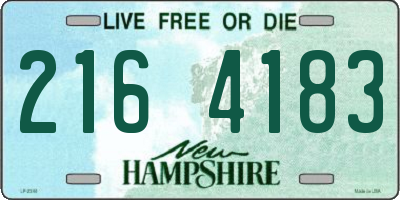 NH license plate 2164183