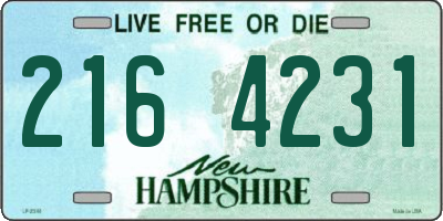 NH license plate 2164231