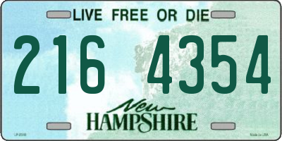 NH license plate 2164354