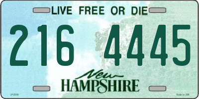 NH license plate 2164445