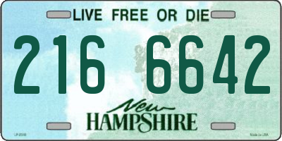 NH license plate 2166642