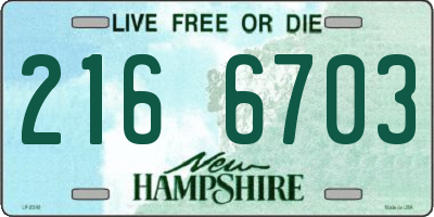 NH license plate 2166703