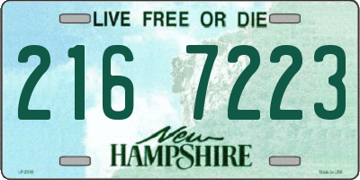 NH license plate 2167223