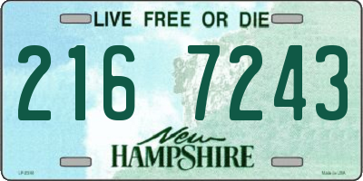 NH license plate 2167243