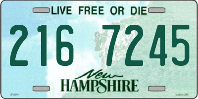 NH license plate 2167245