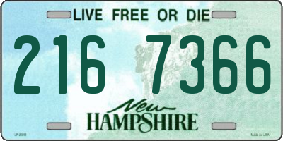 NH license plate 2167366