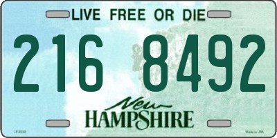 NH license plate 2168492