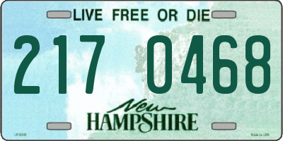 NH license plate 2170468