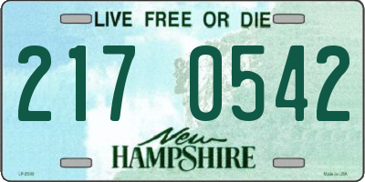 NH license plate 2170542