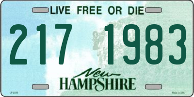 NH license plate 2171983