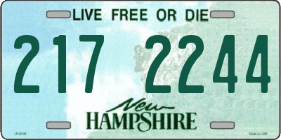 NH license plate 2172244