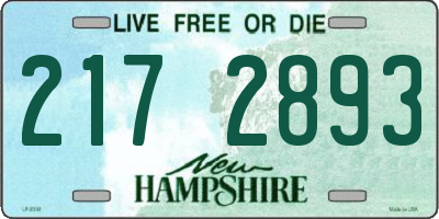 NH license plate 2172893