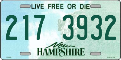 NH license plate 2173932