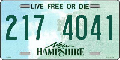 NH license plate 2174041