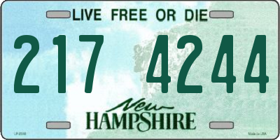 NH license plate 2174244