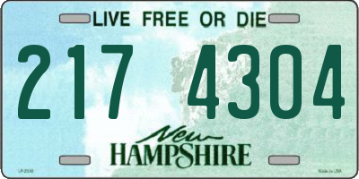 NH license plate 2174304
