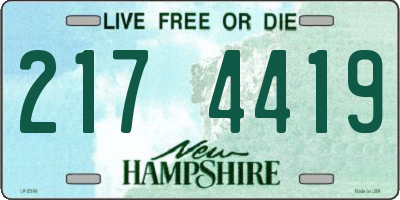 NH license plate 2174419