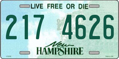 NH license plate 2174626