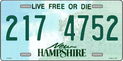 NH license plate 2174752