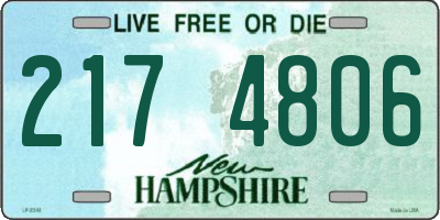 NH license plate 2174806