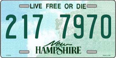 NH license plate 2177970