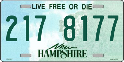 NH license plate 2178177