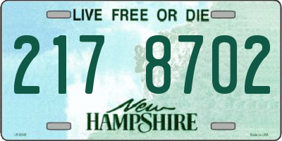NH license plate 2178702