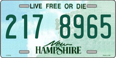 NH license plate 2178965
