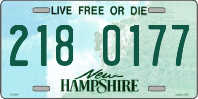NH license plate 2180177