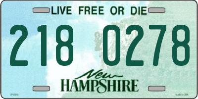 NH license plate 2180278